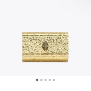Kurt Geiger Gold Sparkle Clutch
